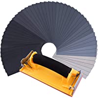 SIQUK 48 Piezas Papel de Lija Seco y Al Agua 120 a 7000 Grit Surtido Papel de Lija con Lijadora 9 x 3-6 Pulgadas Hojas…
